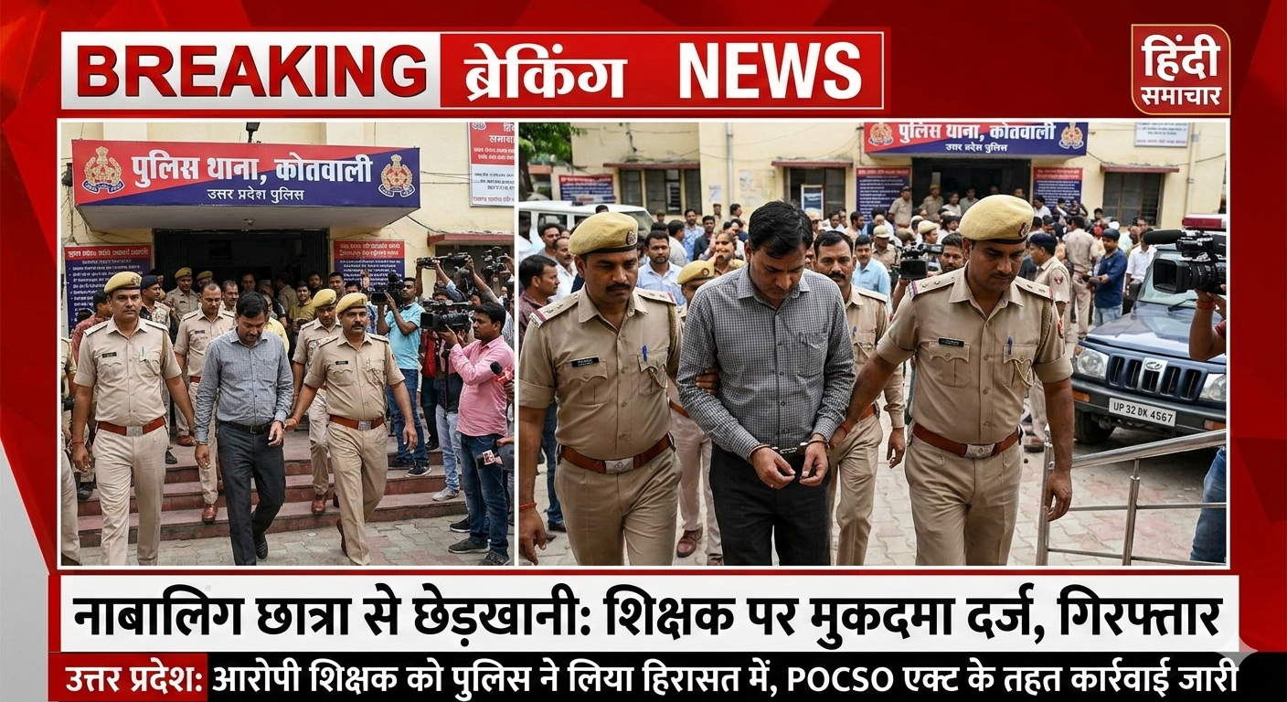 नाबालिग छात्रा से छेड़खानी के आरोप में शिक्षक पर मुकदमा दर्ज,