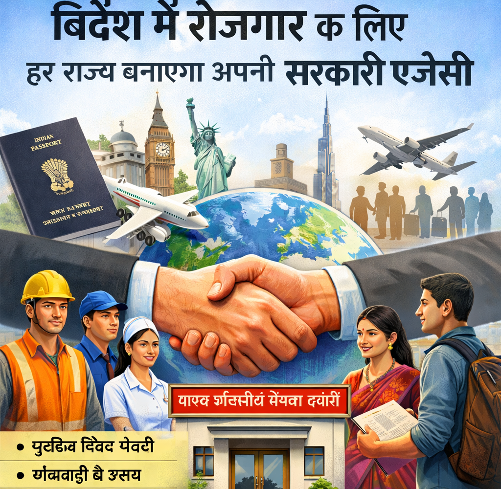 विदेशी नौकरी अवसरों हेतु राज्यों की अलग एजेंसी बनाने का निर्णय