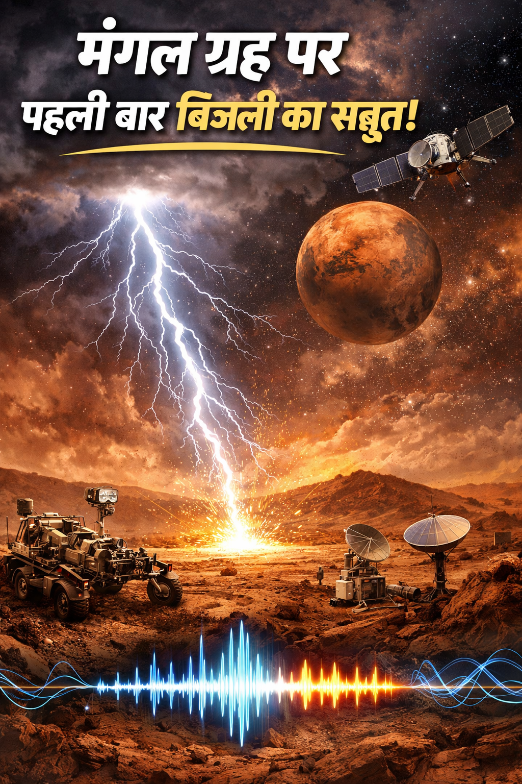 मंगल ग्रह पर पहली बार बिजली के प्रमाण मिले
