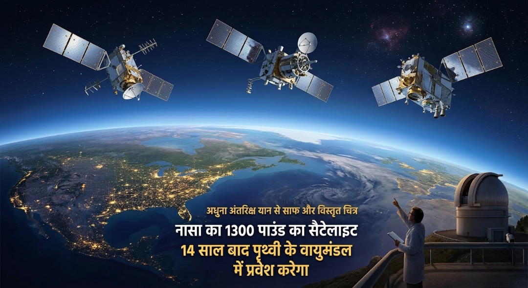 नासा का 1300 पाउंड का सैटेलाइट 14 साल बाद पृथ्वी के वायुमंडल में प्रवेश करेगा