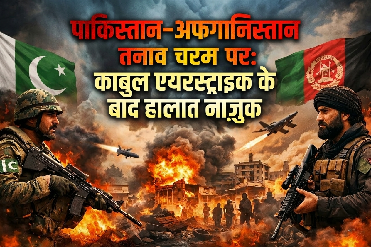पाकिस्तान–अफगानिस्तान तनाव चरम पर: काबुल एयरस्ट्राइक के बाद हालात नाज़ुक