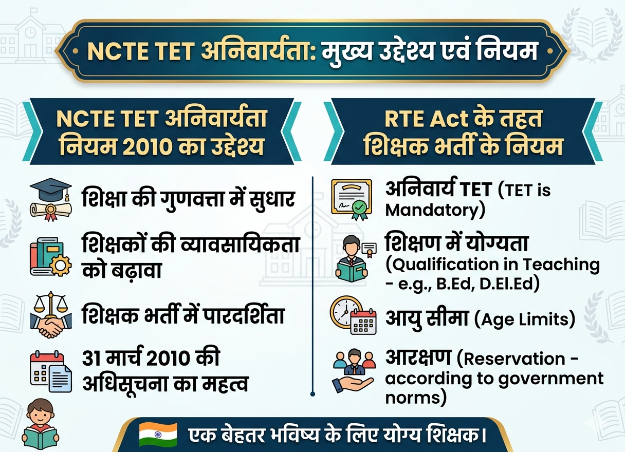 23 अगस्त 2010 का NCTE नियम: शिक्षक भर्ती में TET क्यों बना अनिवार्य?