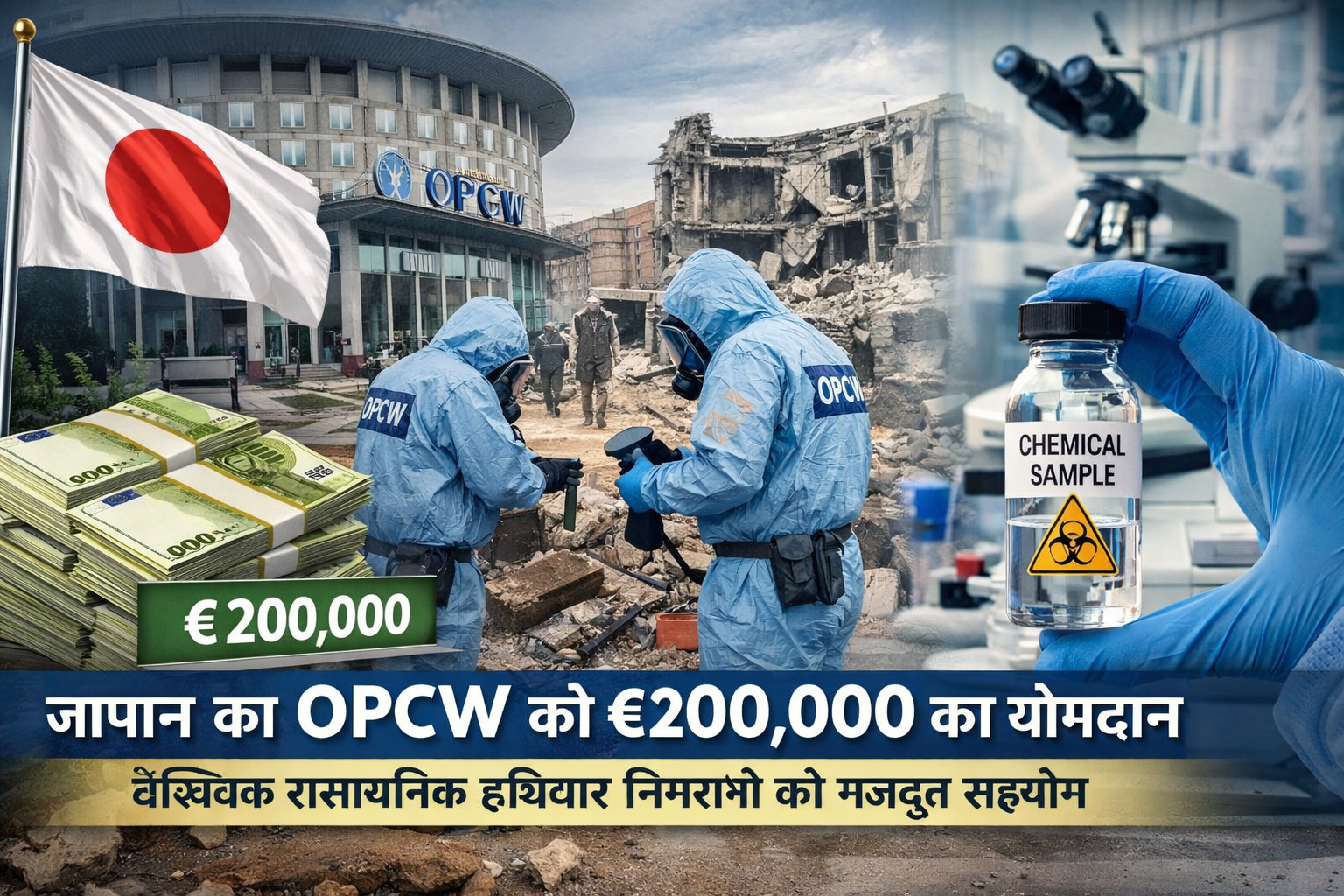 जापान ने वैश्विक रासायनिक हथियार निगरानी को बढ़ावा देने के लिए धन दिया