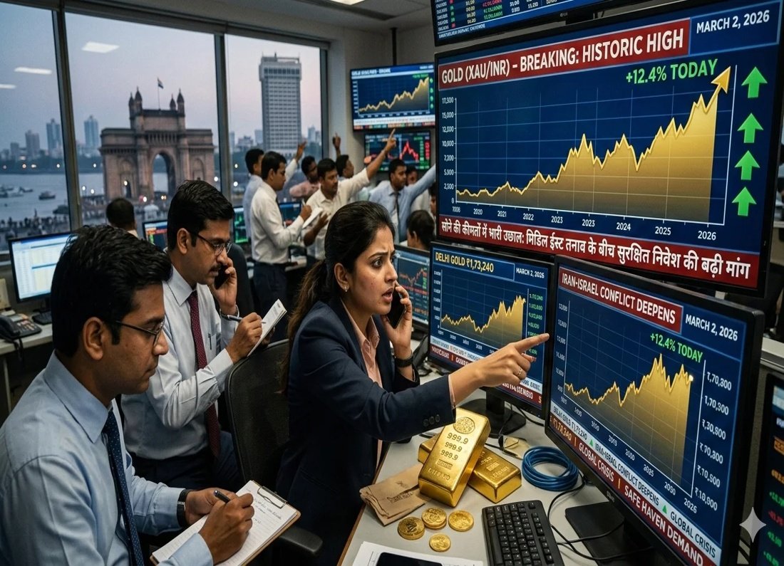आसमान छू रहा सोना: ईरान-इजरायल तनाव के बीच निवेशकों ने बदला रुख, 'सेफ हेवन' बना पहली पसंद