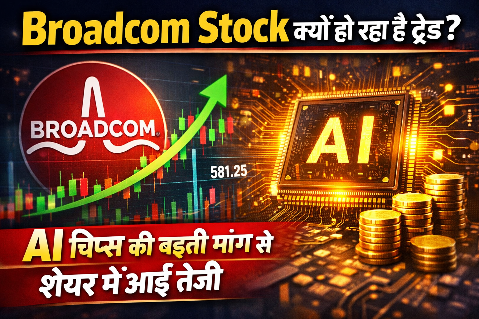 Broadcom Stock क्यों हो रहा है ट्रेंड? AI चिप्स की बढ़ती मांग से शेयर में आई तेजी