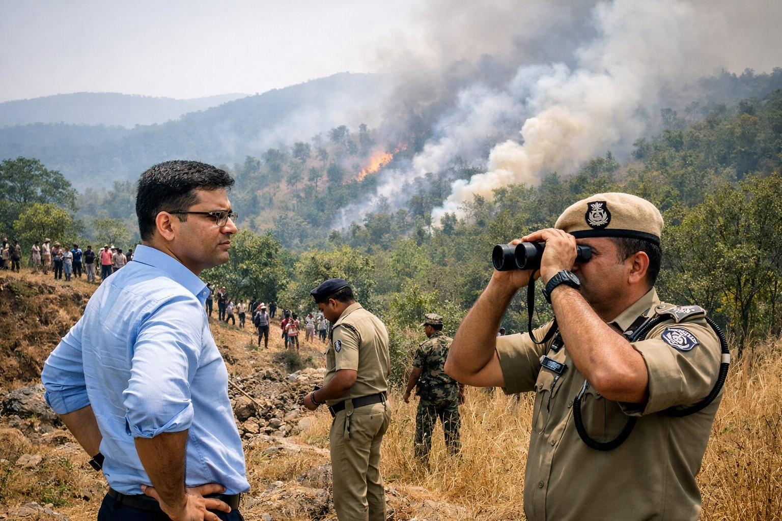 जशपुर में प्लेन क्रैश की खबर निकली अफवाह, जंगल की आग के धुएं से फैली गलतफहमी