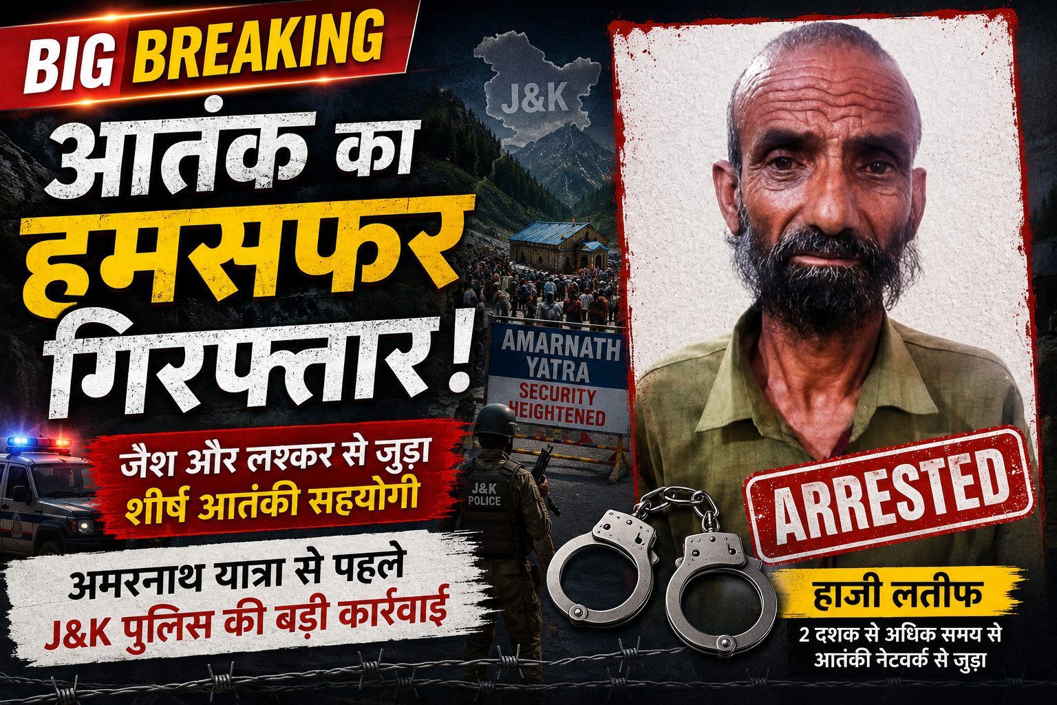 अमरनाथ यात्रा से पहले जम्मू-कश्मीर पुलिस की बड़ी कार्रवाई