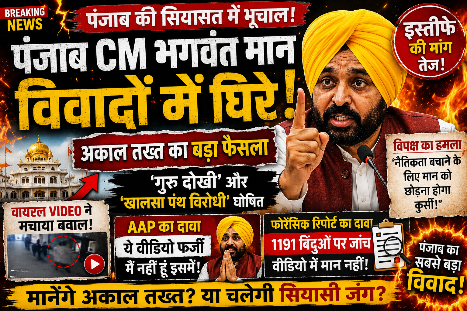 पंजाब CM भगवंत मान विवाद