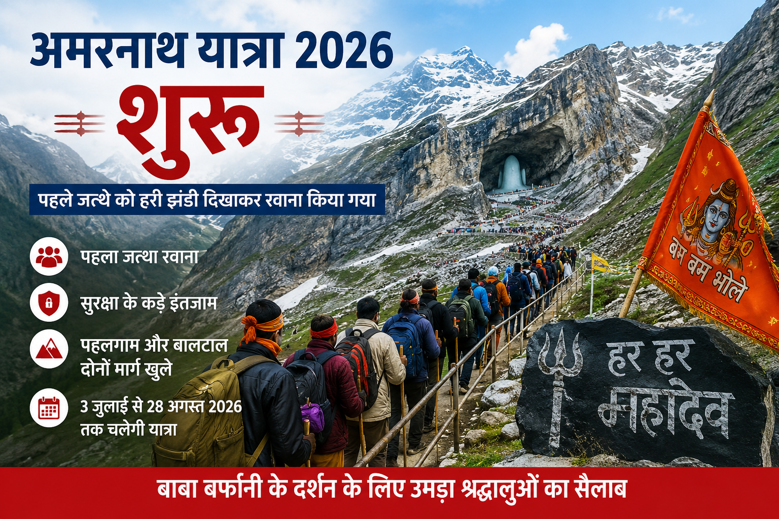 अमरनाथ यात्रा 2026 शुरू