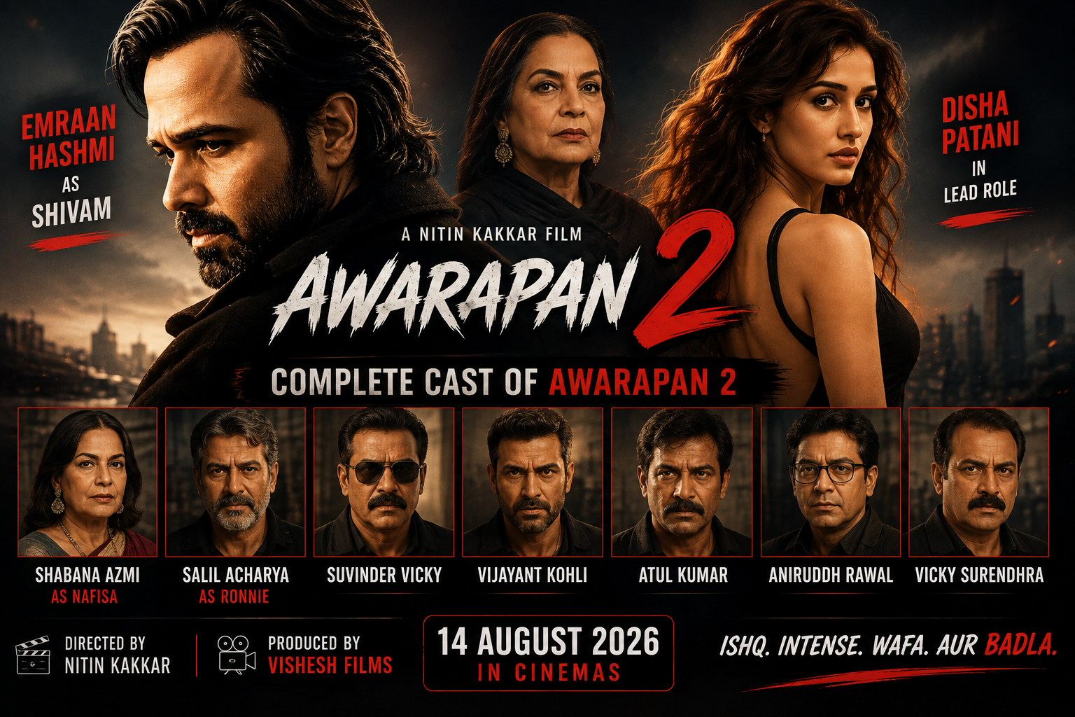 Awarapan 2 Cast Emraan Hashmi Disha Patani